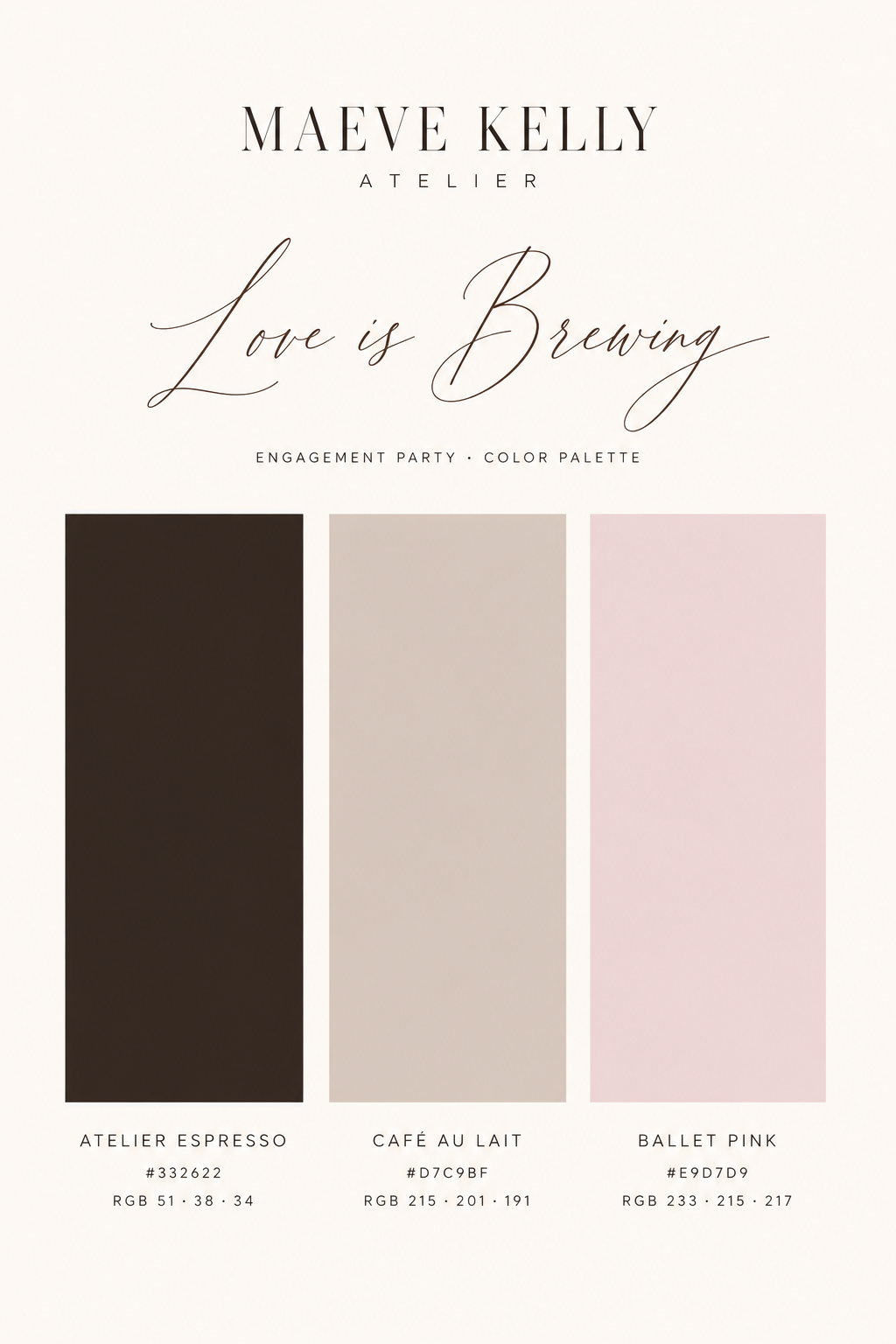Love Is Brewing — Palette