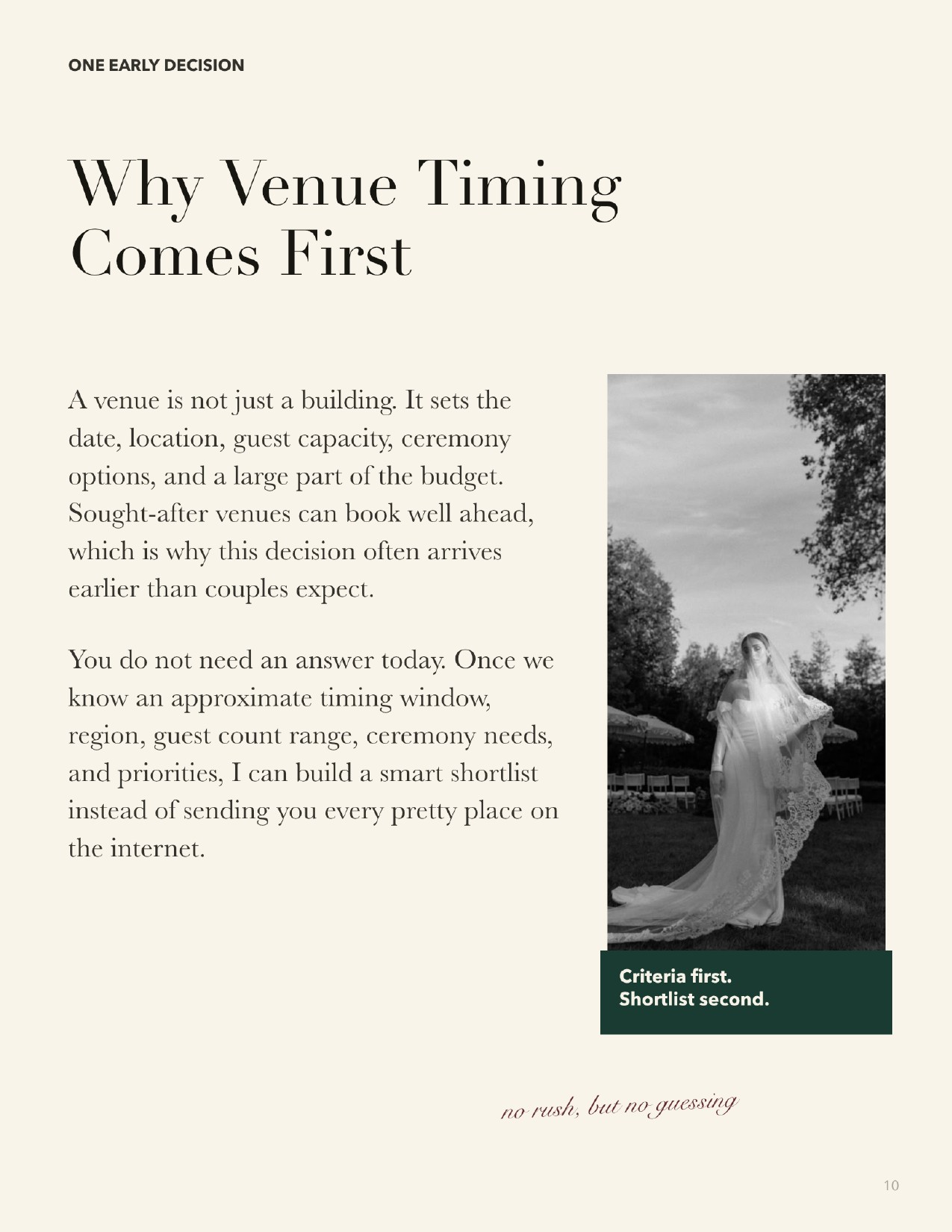 The Story — Timing